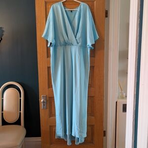 ELOQUII size 26 NWT Light Blue Maxi Dress